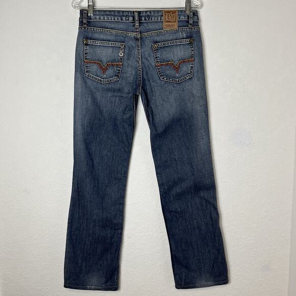 Versace Jeans Couture jeans boot cut leg, low rise, Y2K, size 30, distressed - Picture 6 of 11
